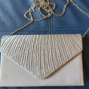 Sparkly Silver Chain Clutch